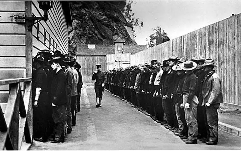 Army Prisoners in the Stockade, 1902