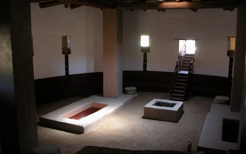 Interior of a reconstructed great kiva