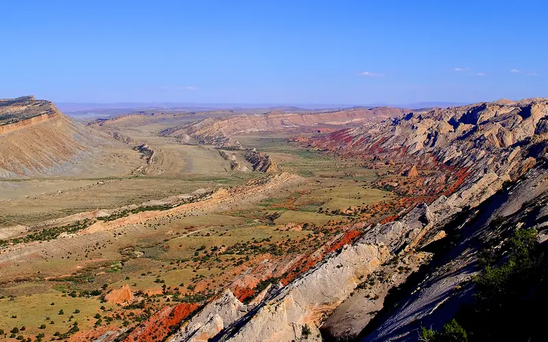 Exposed layers of rock in the Waterpocket fold