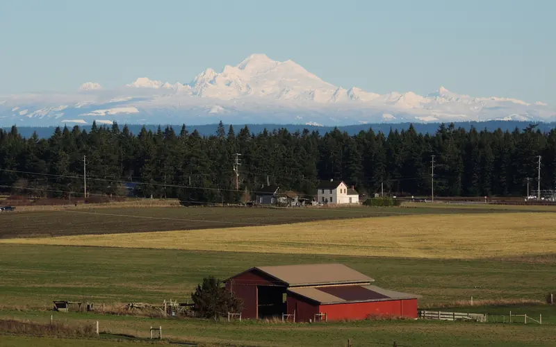 Mt Baker and the historic Smith Barn
