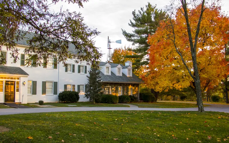 The Eisenhower home in autumn