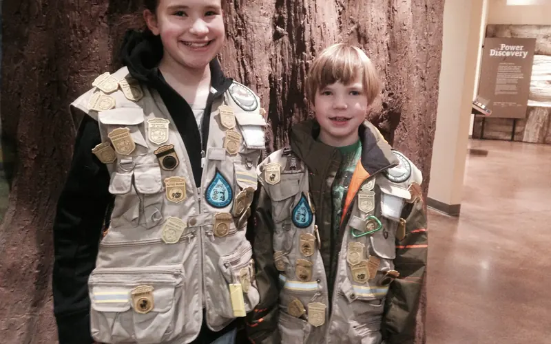 Junior Rangers in Visitors Center