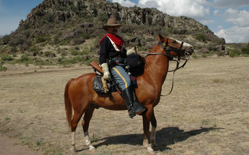 Soldier mounted on his horse