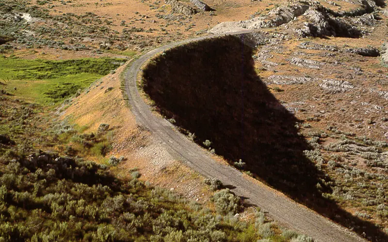 The Big Fill is a 400 foot long 80 foot high mound of packed earth that bridged a ravine