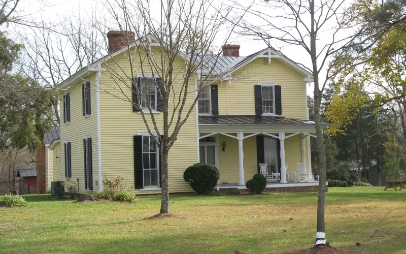 Yellow historic house