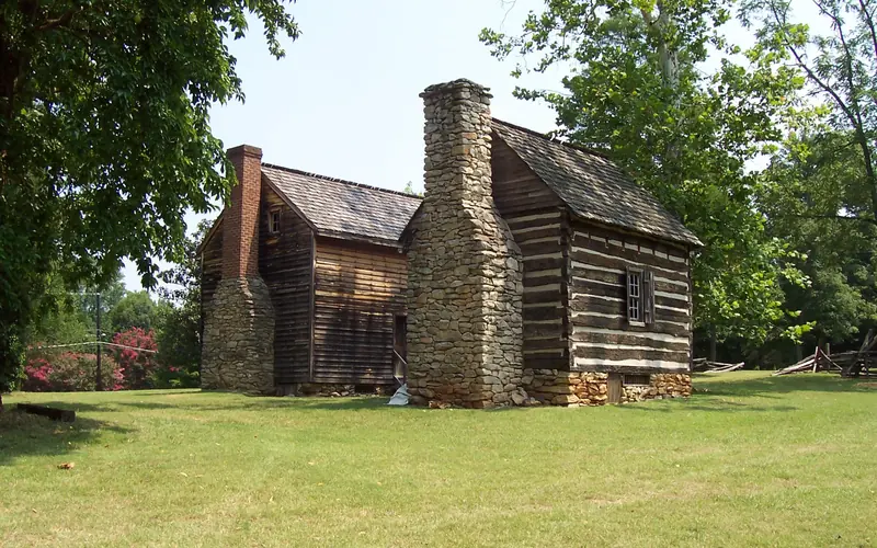 Hoskins' House and Kitchen Located on the Grounds of the Colonial Heritage Center