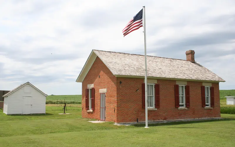 A historic one room schoolhouse