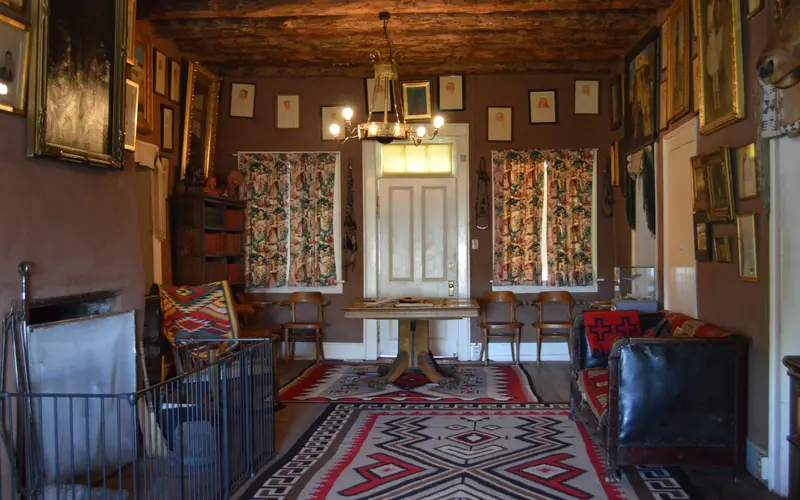 Inside the Hubbell Family home, looking south.