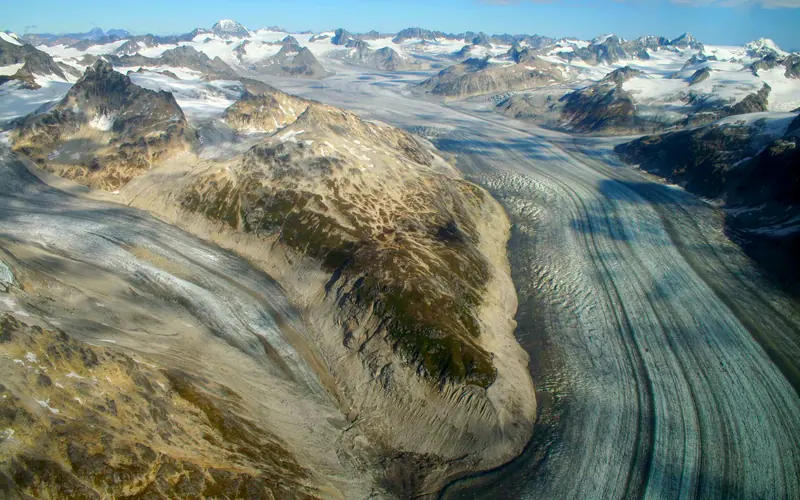 photo of large alpine glacier