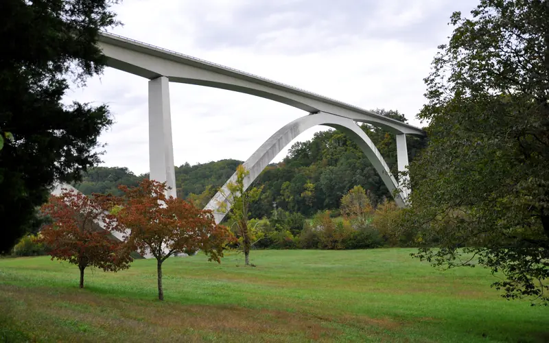 View of the Double Arch Bridge from Birdsong Hollow