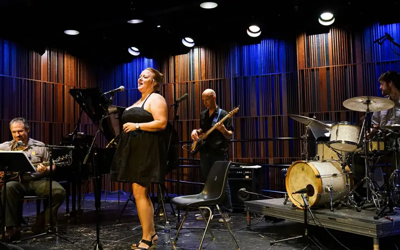 Singer with jazz band, including park rangers