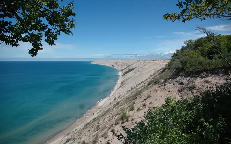The Grand Sable Dunes rise up 300 feet from Lake Superior.