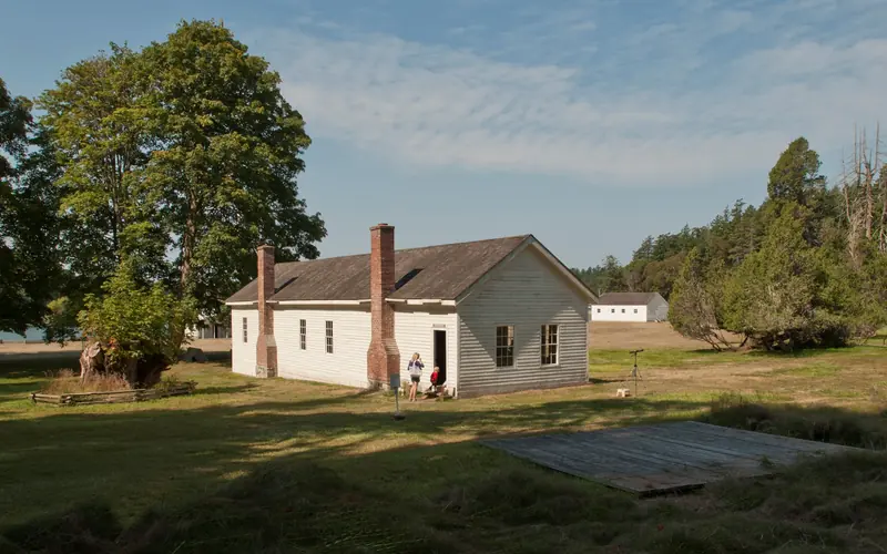 people visiting a historic building