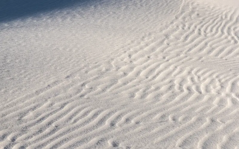 Close up view of ripples on a dune.